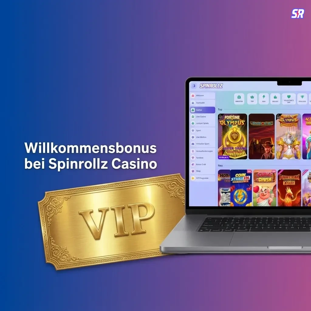 Spinrollz Casino Willkommensbonus: 100% bis 500 EUR, 200 Freispiele und 1 Bonus Crab Sports Bonus für neue Spieler.