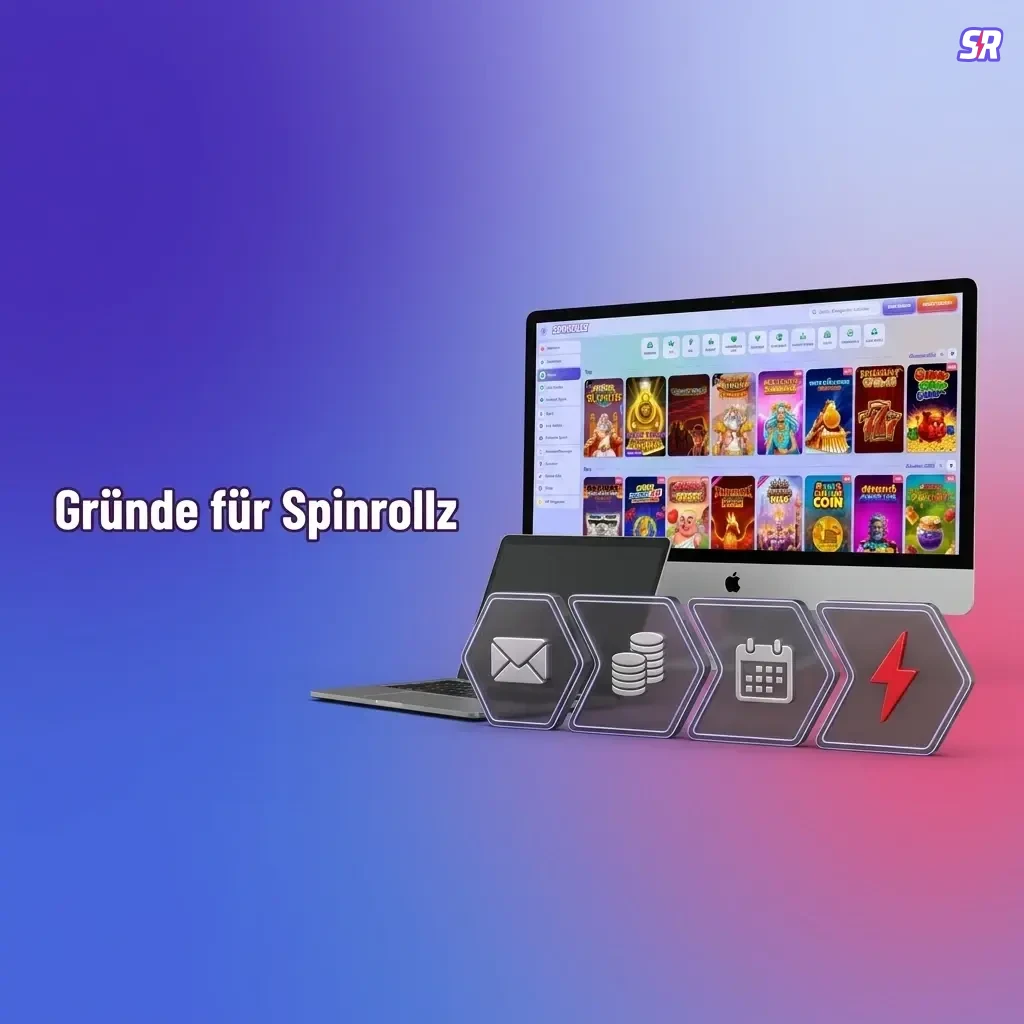 Spinrollz Plattform mit Casino, Sportwetten, Boni und mobiler App für Android und iOS.